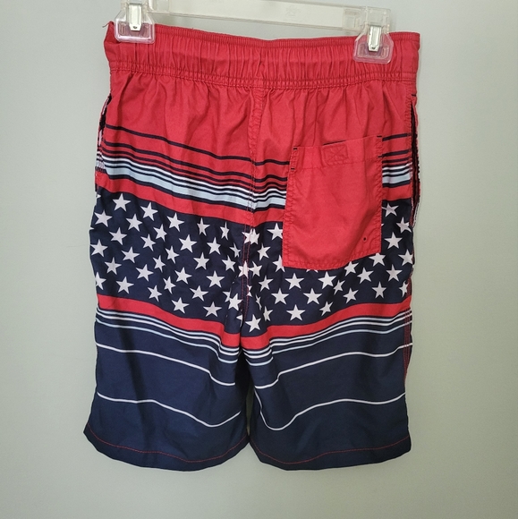 Goodfellow & Co Men's Size Small Swim Trunks Shorts Stars Red Blue - Picture 2 of 6